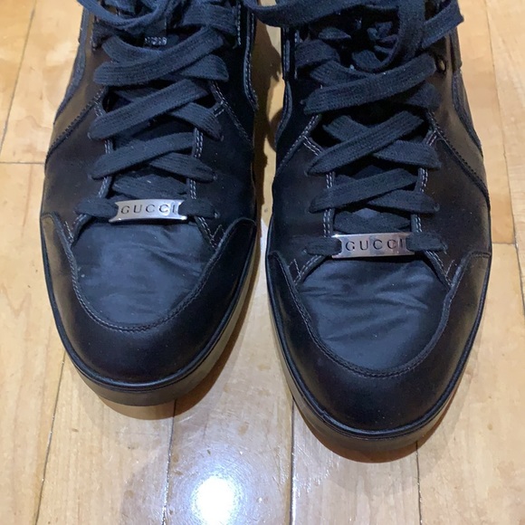 MENS SIZE 40.5 GUCCI HIGH STOP SNEAKERS - Picture 3 of 11